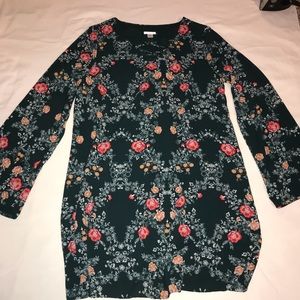 Green Floral Patterned Dress